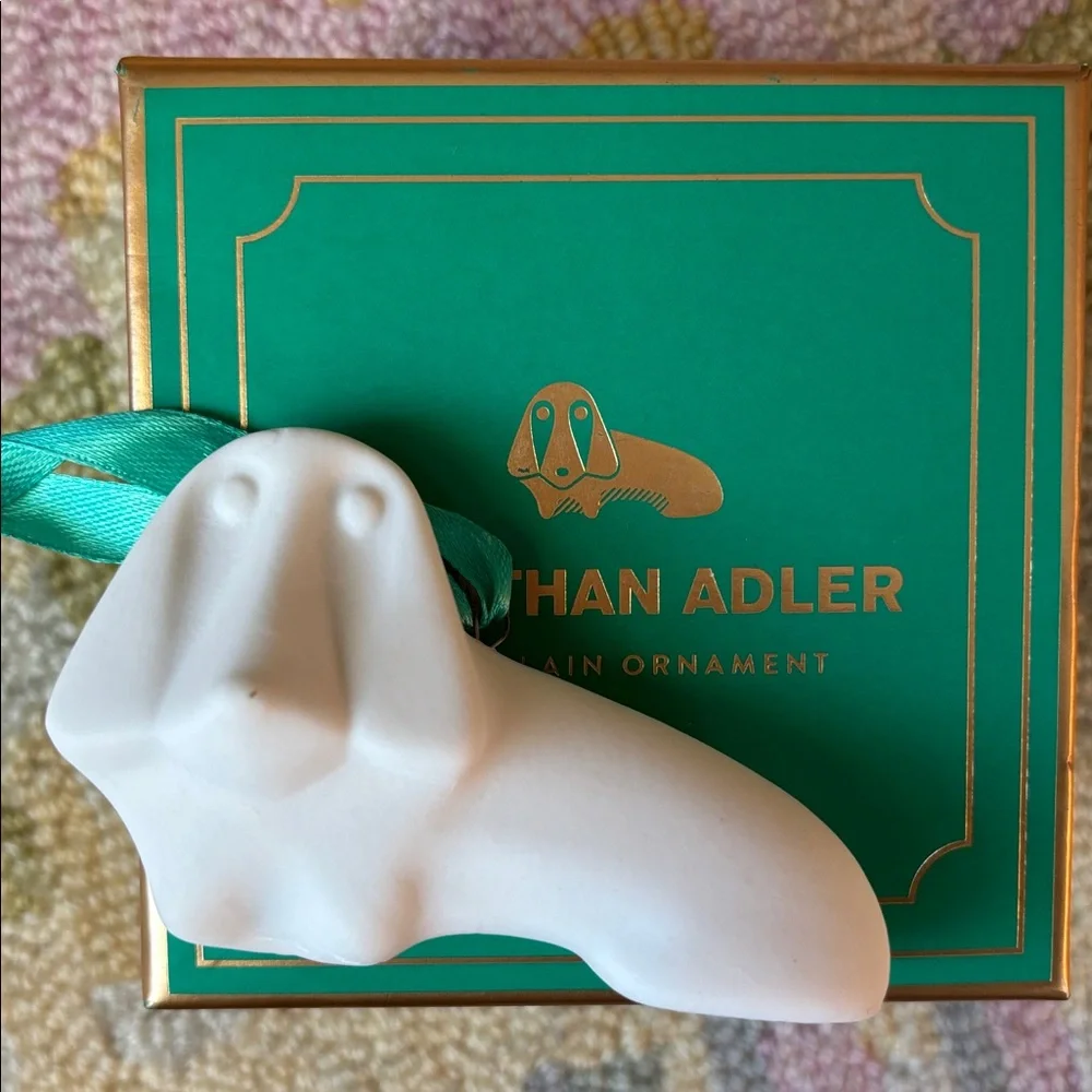 Jonathan Adler Porcelain Ornament HOUND NWT in box